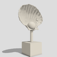 shell-2.png Scallop Shell with pearl on stand, seashell coastal decor, beach house, home interior decoration design