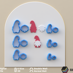 gnomo-santa2.png 3D-Datei POLYMER CLAY CUTTERS Bärtiger Weihnachtswichtel in 6 Größen und 2 Schnittversionen/EULITEC.COM/CC/COPYRIGHTED LICENSE・3D-druckbares Modell zum Herunterladen, EULITEC