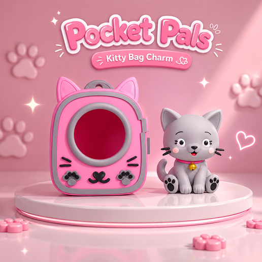 Pocket Pals – Kitty Bag Charm