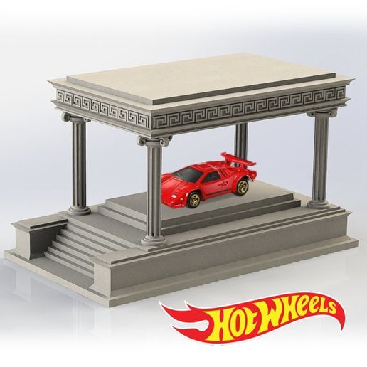 🕍 Templo do Olimpo Hot Wheels Grécia Cofre de exposição