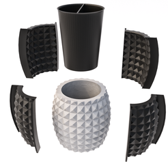 maceta-piña-molde2.png STL-Datei PROFESSIONELLE FORM ZUR HERSTELLUNG GROSSER ANANASTÖPFE・3D-Druckvorlage zum Herunterladen