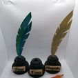 270382796_151797357199806_1444162203713127302_n.jpg STL file Feather and inkwell (working pen)・3D printing idea to download