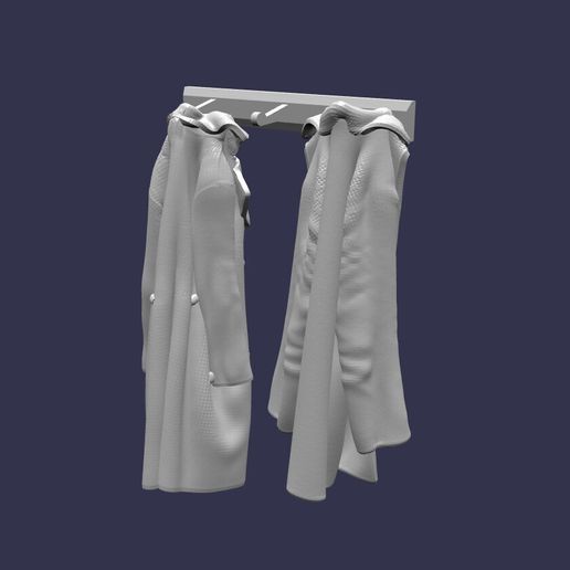 🧥 Wall Mount Coat Rack・Free STL File for 3D printing・Cults