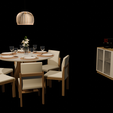 D2.png Dinning Set for architectural projects/interior design /architect/3d model