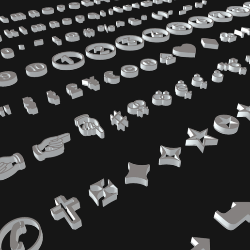 🔢 All 3D Letters Pack・ STL File for 3D printing・Cults