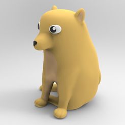 R2.7.jpg STL-Datei Cheems Hund・Design für 3D-Drucker zum herunterladen