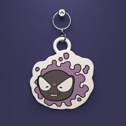 untitled.jpg STL file POKEMON CHIBI GASTLY KEYCHAIN ( EASY PRINT NO SUPPORTS)・3D printer design to download