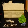 ender-3-xmas-house_7.jpg Free STL file Ender 3 Xmas House LCD cover・3D printing template to download