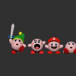 BPR_Composite.jpg Archivo STL Kirby juego de figuras de acción super Mario bros, Zelda Link・Idea de impresión 3D para descargar