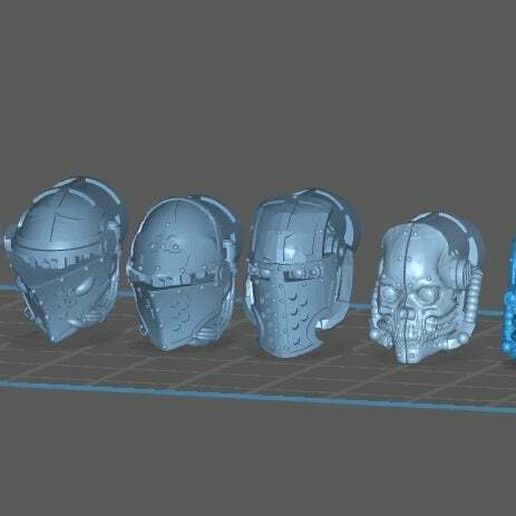 Alternative Warlord Titan heads 3D model