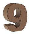 9.jpg Vectors Laser Cutting - 3d Numbers In 30 Cm From 0 To 9