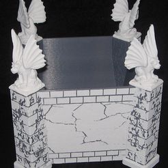 Gargoyles on Pillars Flower Pot For the Garden Dungeons and Dragons Horror Themed Planter
