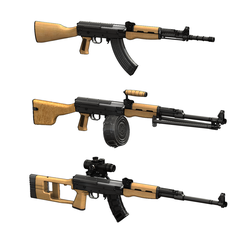 T81-family.png STL file Type 81 (complete) 3-Pack / 81式自動歩槍・3D printer design to download