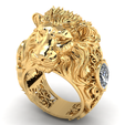 2.png MALE LION RING 3D PRINTABLE MODEL