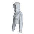 Girls-Cinched-Waist-Zip-Up-Crop-Hoodie-Melange_5.png Girls Cinched Waist Zip-Up Crop Hoodie Melange | Marvelous / Clo3d / obj / fbx