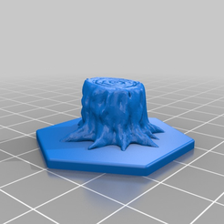 81c64cd306346f8367e993dd8118f63c.png Free 3D file Tree Stump on Hex Base・3D printing design to download
