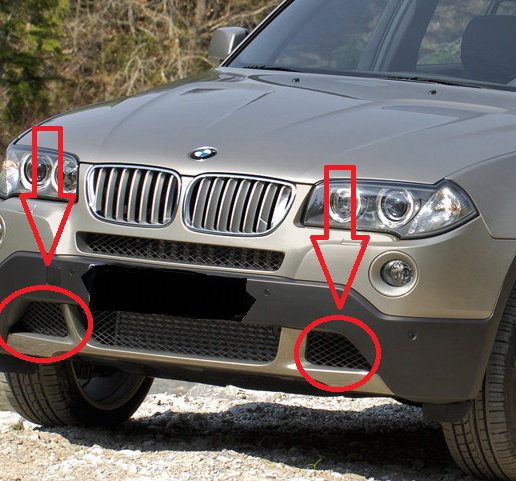 BMW x3 E83 restyle grill front bumper
