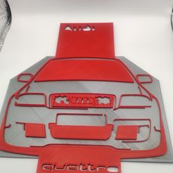 IMG_20220103_160509.jpg Файл STL Логотип Audi quattro・Модель 3D-принтера для скачивания