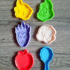 d29edec0-ca57-4867-b3f0-358e9a6a7744.jpg Archivo STL BLANCANIEVES COOKIE CUTTERS KIT X6 CORTANTES DE GALLETAS・Objeto imprimible en 3D para descargar