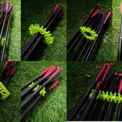 bundles-closeup-preview.png Archivo 3D Separador de flechas - Soporte para flechas - Paquete de unidades de almacenamiento・Objeto imprimible en 3D para descargar