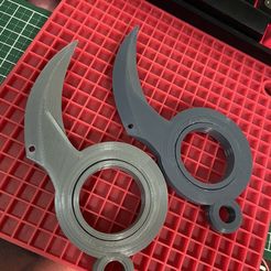 S__14557193.jpg STL file Tower Of Fantasy Inspired Karambit Spinner Key Chain V1 Print in place no supports・3D printing model to download