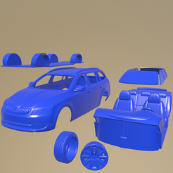 f10_005.png STL file Skoda Octavia Combi 2013 PRINTABLE CAR IN SEPARATE PARTS・3D print design to download