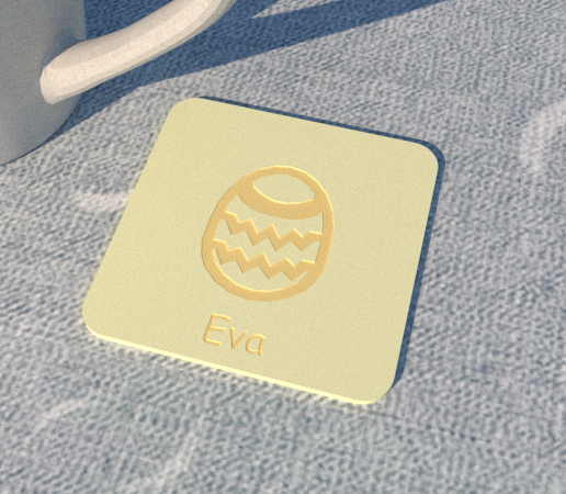 🥚 Easter Egg Waves coaster - Eva・ STL File for 3D printing・Cults