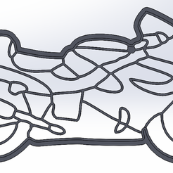 chopper.png STL file Motorbike - cookie cutter・3D printing design to download