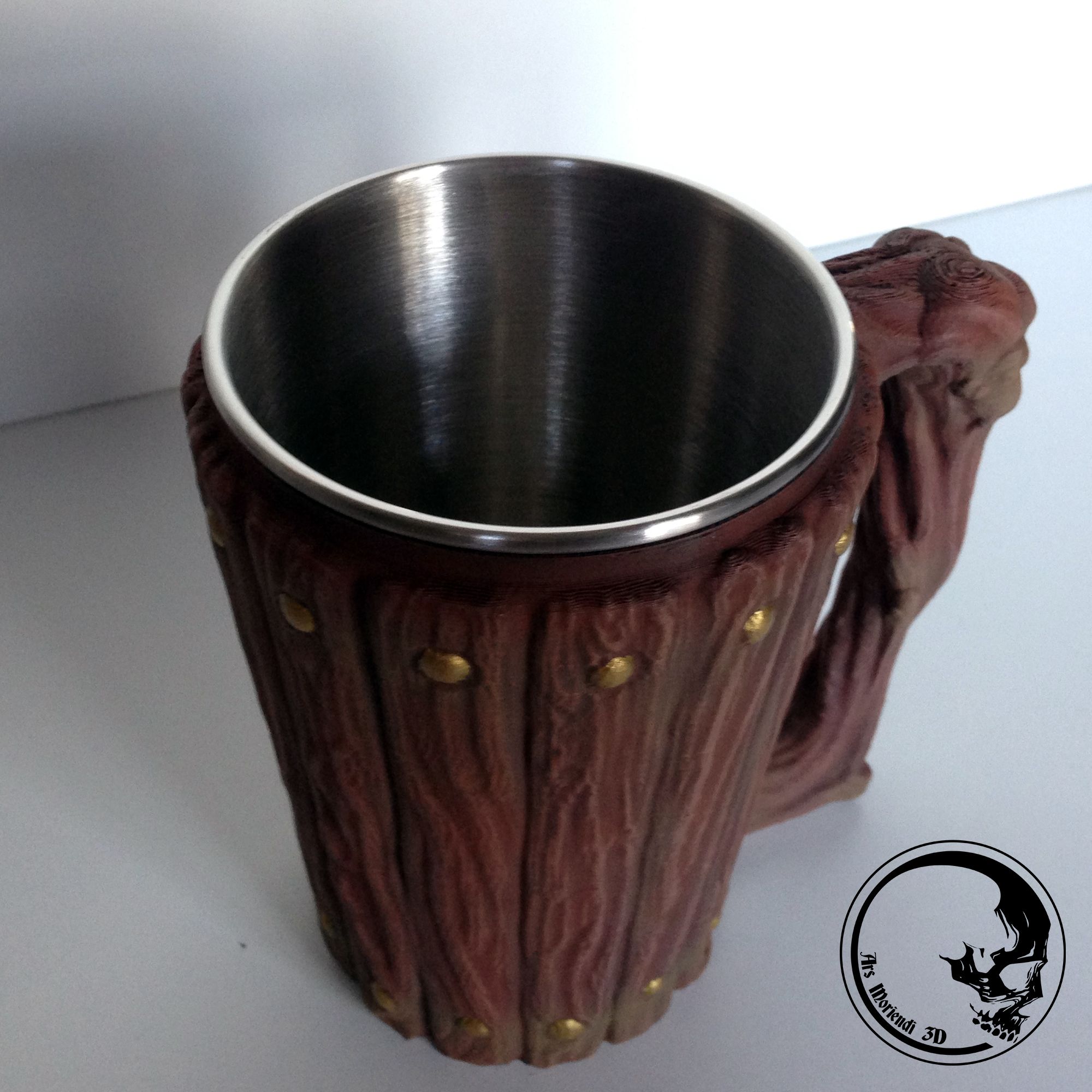 05Druid Mug.jpg Free STL file Wooden Mug / Can Holder・Object to download and to 3D print, ArsMoriendi3D