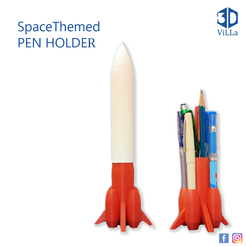 space.png Rocket Themed Pen Holder
