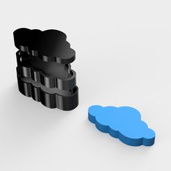 cloud-1.jpg STL file cloud bath bomb mould・3D print object to download