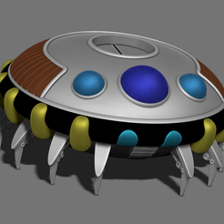da.png 3D file Frieza Spaceship・3D printing idea to download