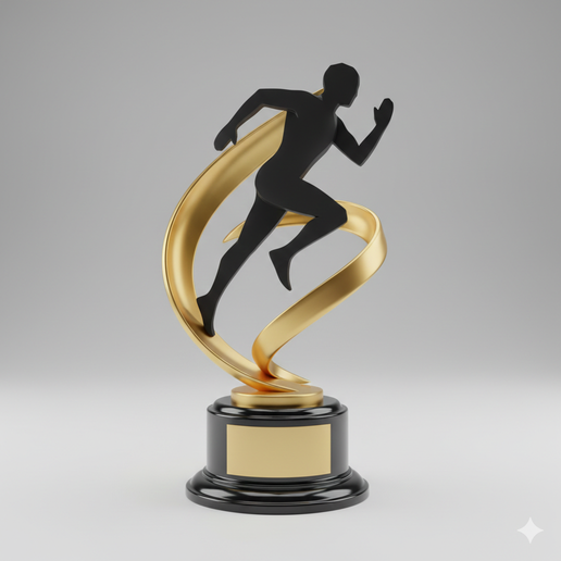 Street Running Trophy – Urban Pulse 3D Model