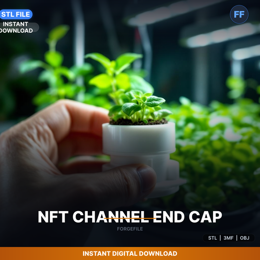Nft Nutrient Film Channel End Cap, 3 Inch Pipe Size, - 3D Printable STL File