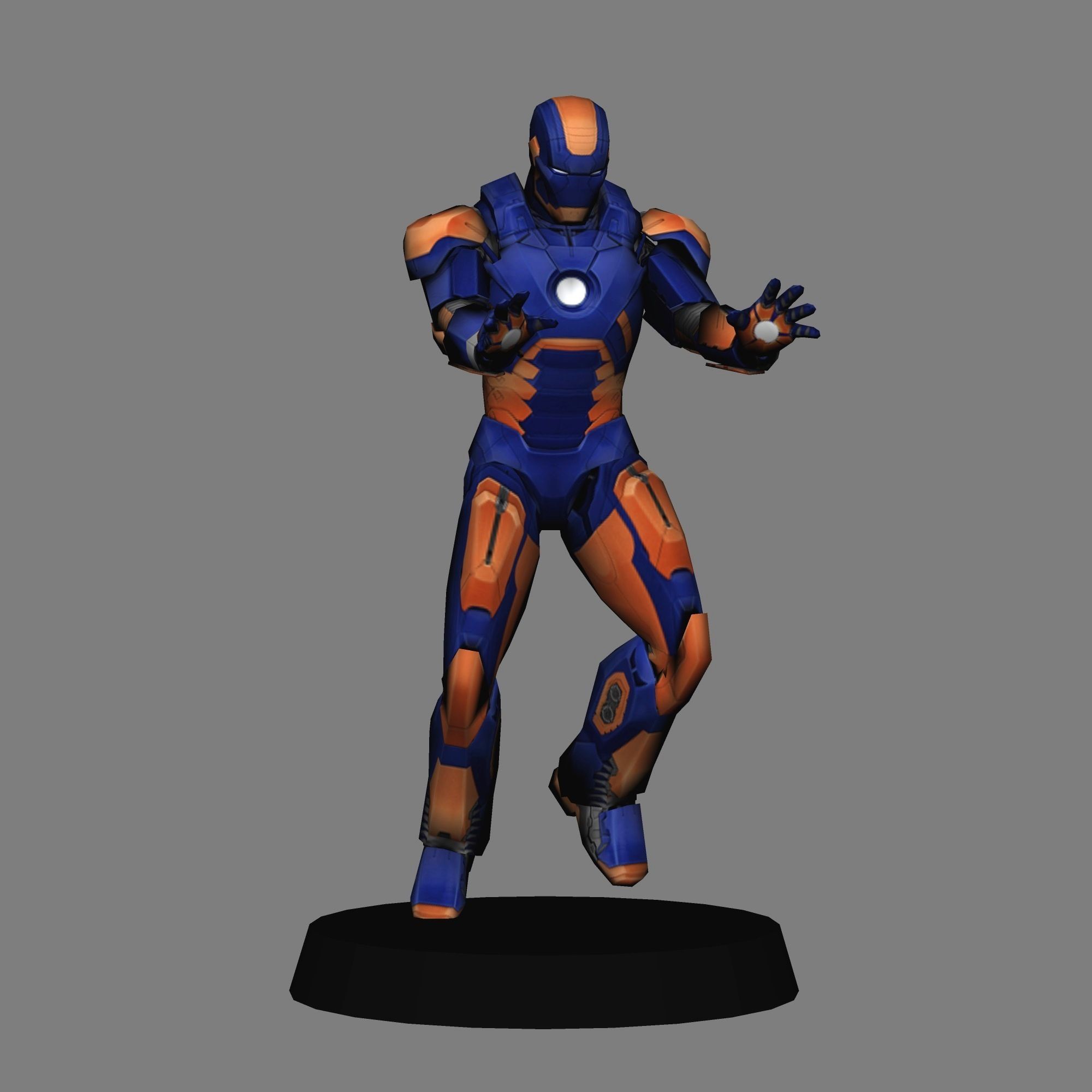 Download STL file Ironman Mk 27 Disc - Ironman 3 low poly 3d print • 3D ...