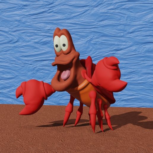 Télécharger fichier STL Le crabe Sébastien La Petite Sirène • Modèle pour impression 3D ・ Cults