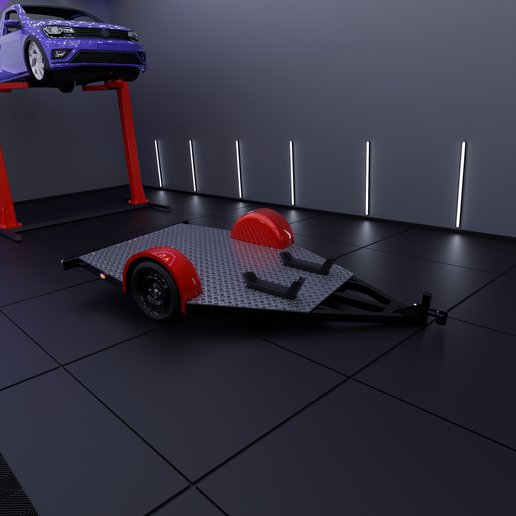 Motorcycle Trailer - 3D Print STL