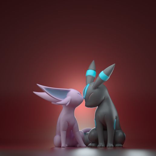 eeveelutions-bleh.jpg Fichier STL Statue d'amour Pokemon Umbreon et Espeon・Idée pour impression 3D à télécharger, Mypokeprints