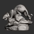 panther9.jpg panther on stone 3D print model