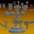 3-auxiliary-multipose-part-3.png 3D file AUXILIARY SERVOCORES - ASSISTANT DROID SQUAD -IN PARTS- 28mm・3D printable model to download, VexingVertexStudios