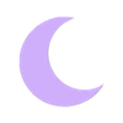 Curvy Moon v2.stl Decoração da lua (quarto minguante) - 2D Art