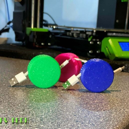 🔌 Charger Cable Organizer・Free STL File for 3D printing・Cults
