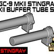 FGC9MKII-STING-MKII-buffertube-set.jpg FGC-9 MKII Stingray: thread in AR buffer tube adapter TAKE2