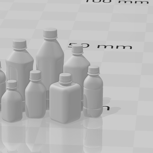 CHAINHUA.png Set di mini bottiglie di plastica