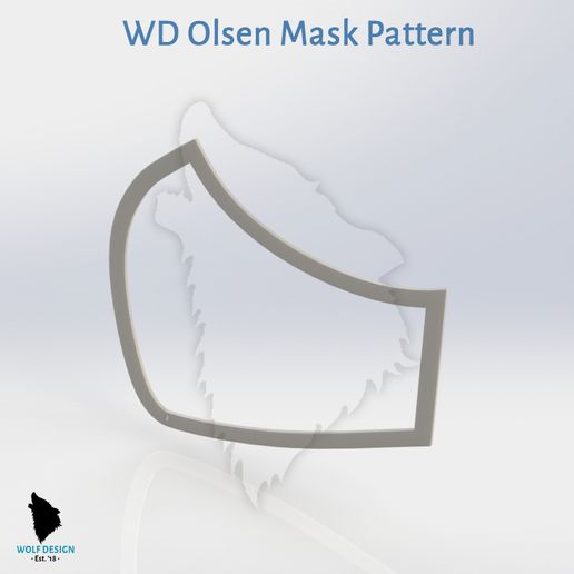 WD Olson Mask Pattern - Face.JPG Télécharger fichier STL Modèle de masque WD Olsen - TAILLE ADULTE • Modèle pour impression 3D, _wolfdesign_