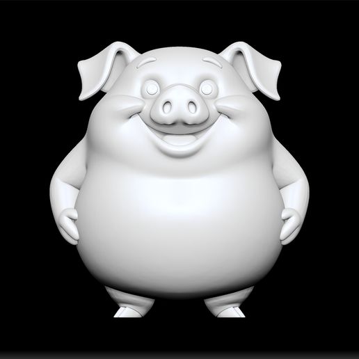 pig_toon_1.jpg pig _ pig toon - cute animal character - funny decor - toy for kids
