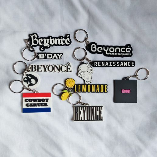Keychain Beyoncé - Lemonade - Dangerously in Love - B'Day - I Am... Sasha Fierce - RENAISSANCE - COWBOY CARTER