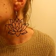 DSCN1150.jpg STL file Lotus flower earrings・3D printing model to download