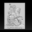 010.jpg CNC 3d Relief Model STL for Router 3 axis - Saint George killing dragon