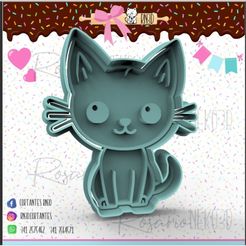 40-gatito-3-80mm.jpg Archivo STL Cortante Gatito - Cat cookie cutter・Objeto imprimible en 3D para descargar